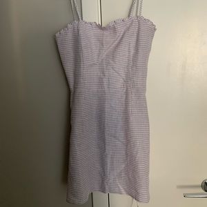 Reformation Jane Check Dress (lavender)